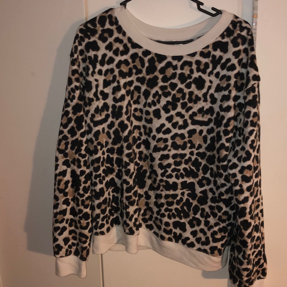 Cheetah leopard print oversized sweater size XXL